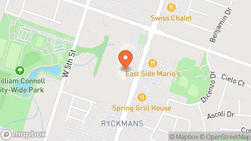 Map showing location of Talize Thrift Store