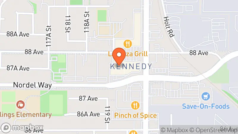 Map showing location of Talize Thrift Store