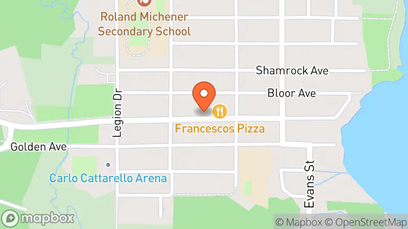 Map showing location of Tammy's Thrift Shop
