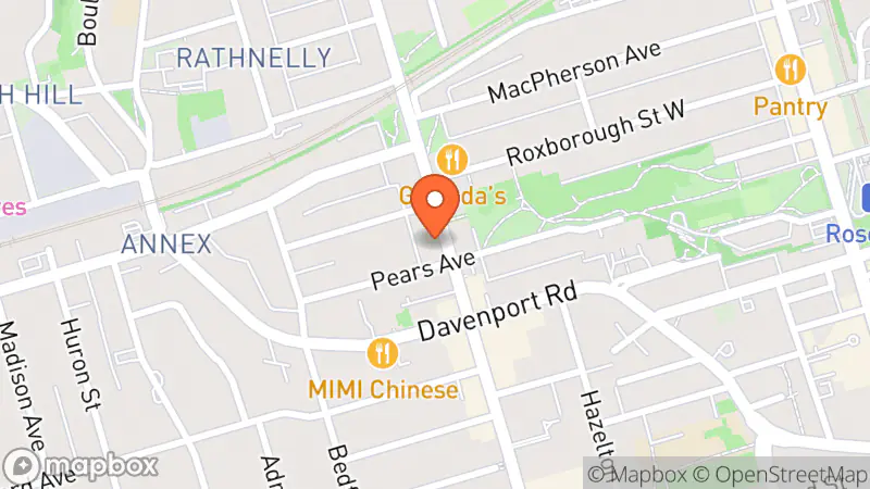 Map showing location of The Cat's Meow