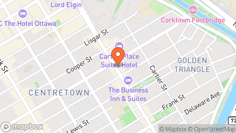 Map showing location of The Community Thrift Shop