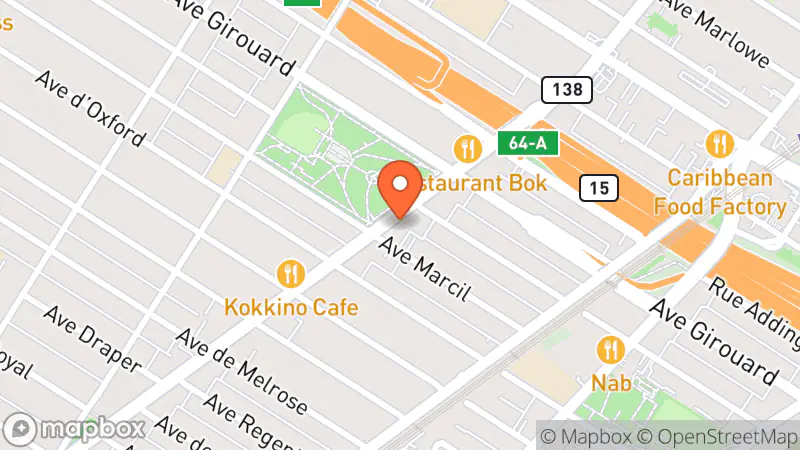 Map showing location of The Gallery Montreal