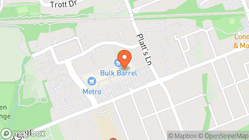 Map showing location of The Real Thrift