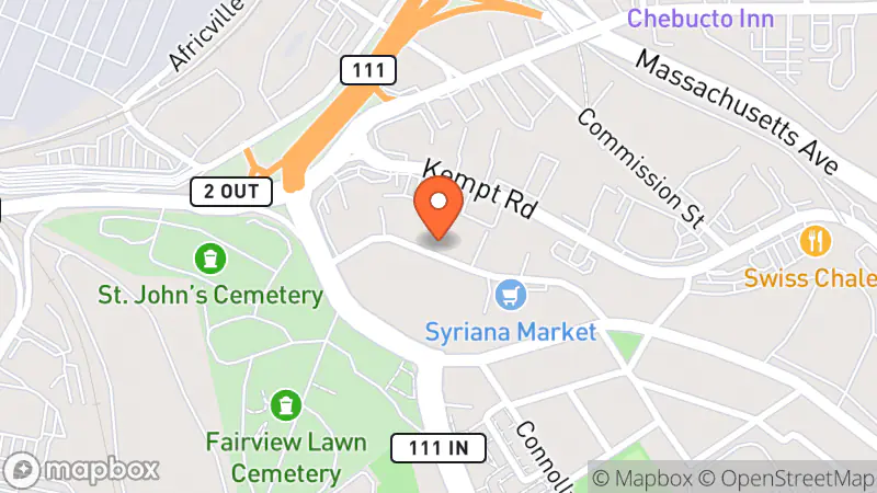 Map showing location of The Salvation Army Thrift Store