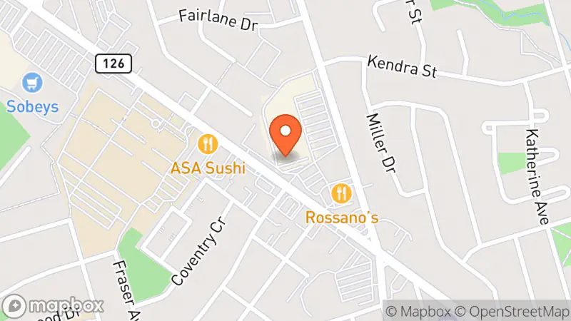 Map showing location of The Salvation Army Thrift Store