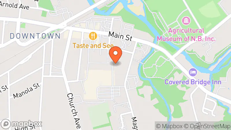 Map showing location of The Salvation Army Thrift Store
