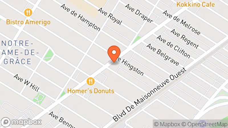 Map showing location of The Salvation Army Thrift Store