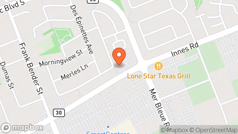 Map showing location of The Salvation Army Thrift Store