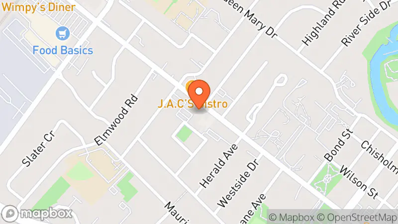 Map showing location of The Salvation Army Thrift Store