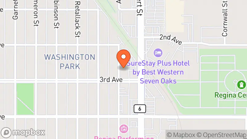 Map showing location of The Salvation Army Thrift Store