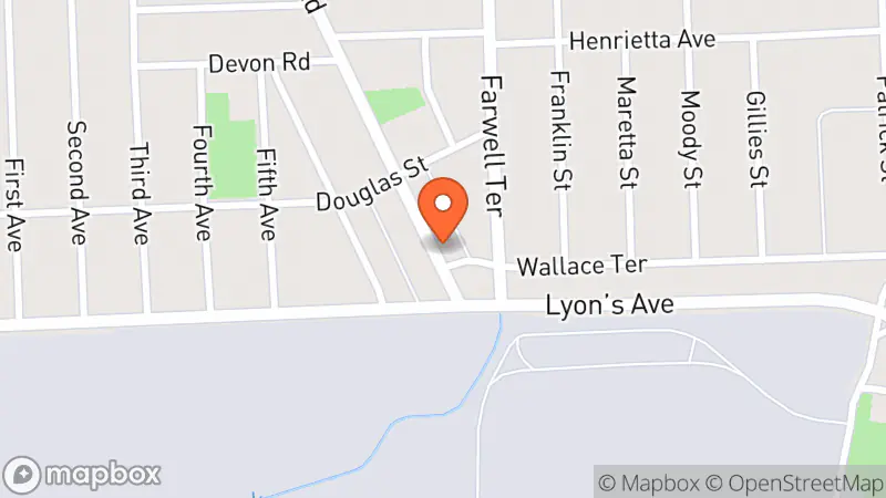 Map showing location of The Skeleton Key Used Bookstore