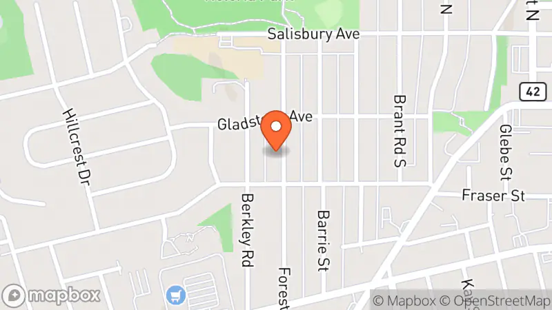 Map showing location of The Velvet Pigeon
