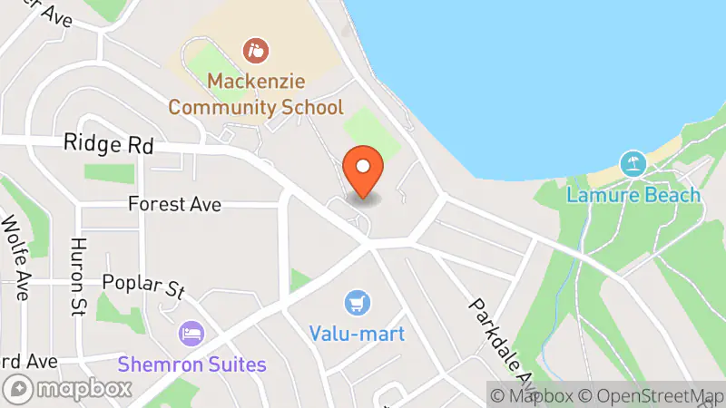Map showing location of The Whistle Stop