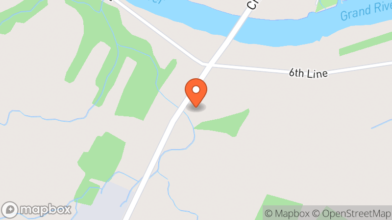 Map showing location of Thingamajigs Six Nations