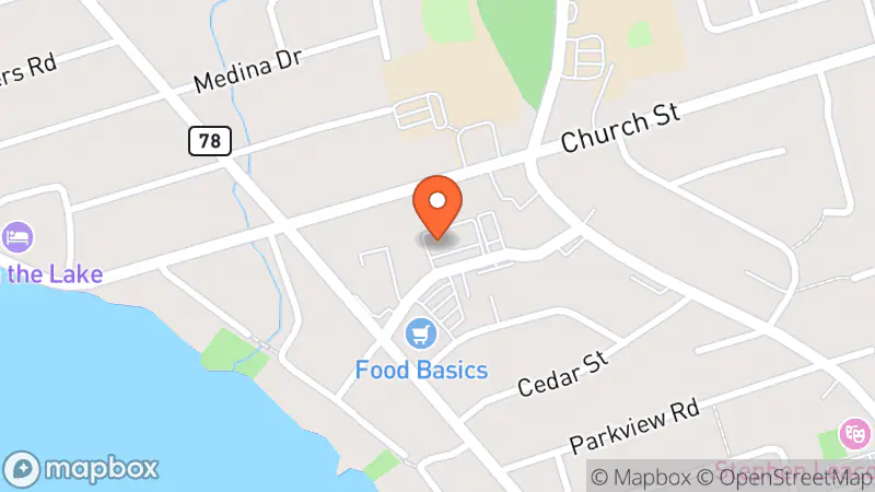 Map showing location of Thrift Family Plus
