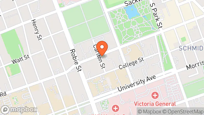 Map showing location of Thrift Store