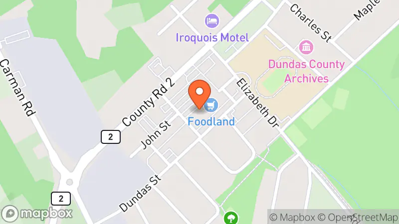 Map showing location of Thrift Store Plus