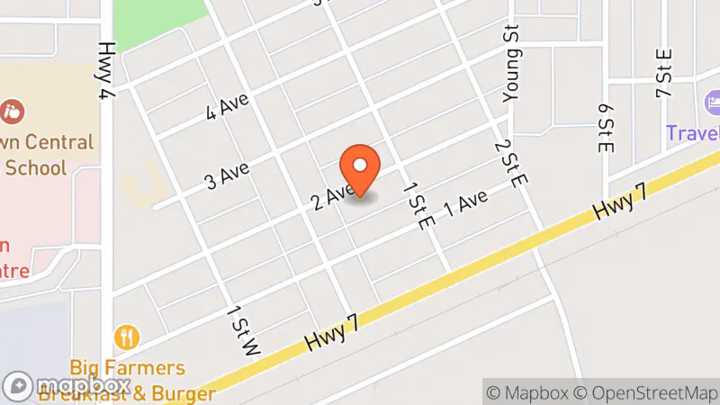 Map showing location of Thrift Store Rosetown & District Community