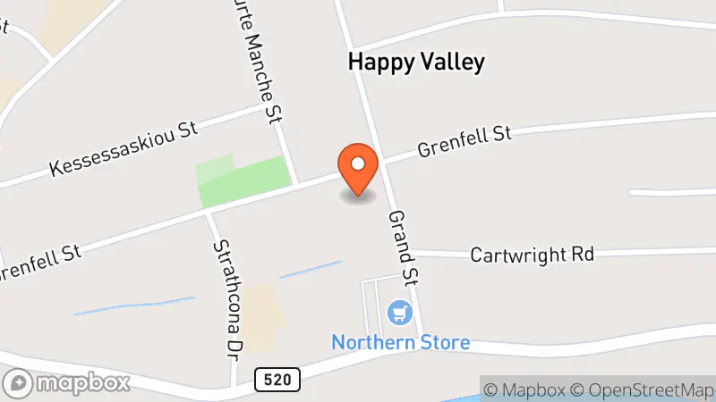 Map showing location of Thrifty Fashions