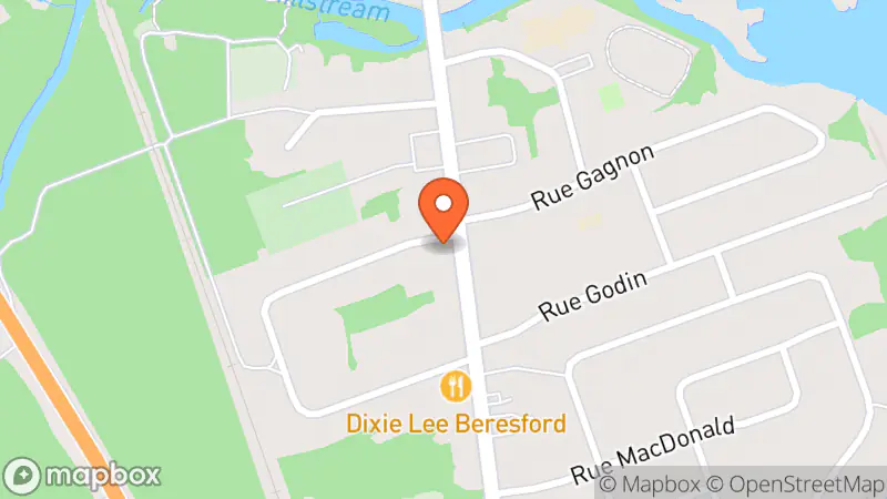 Map showing location of Tiffany's Thrift store/Fripperie
