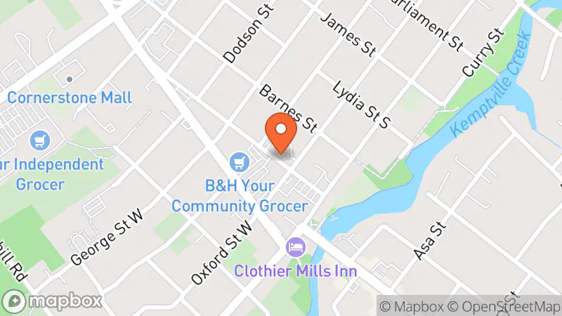 Map showing location of To Be Continued Consignment Shop