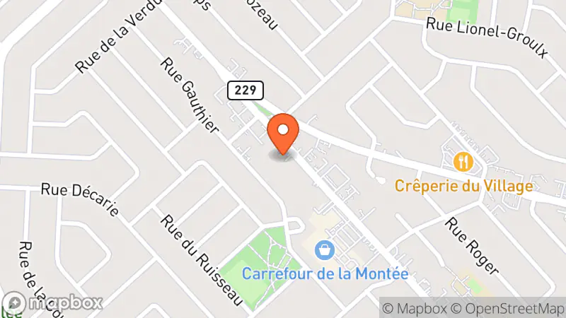 Map showing location of Trésors D'Enfants