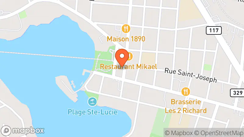 Map showing location of Une Folle Passion