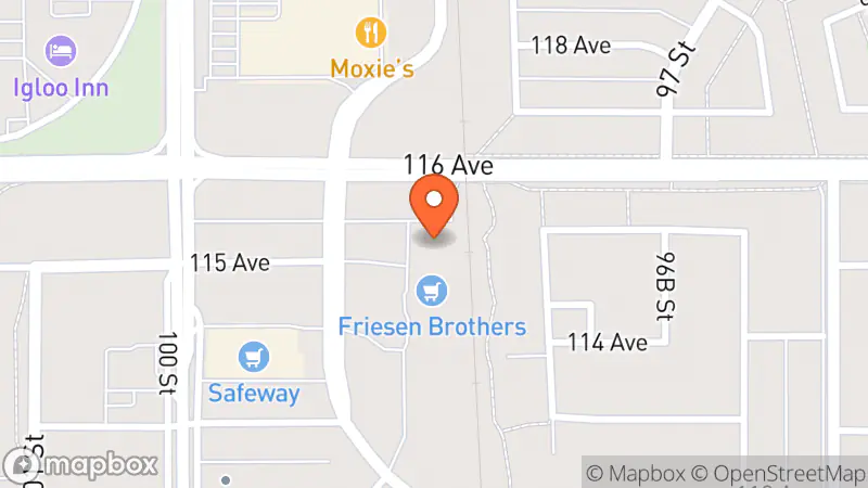 Map showing location of Value Village Community Donation Centre