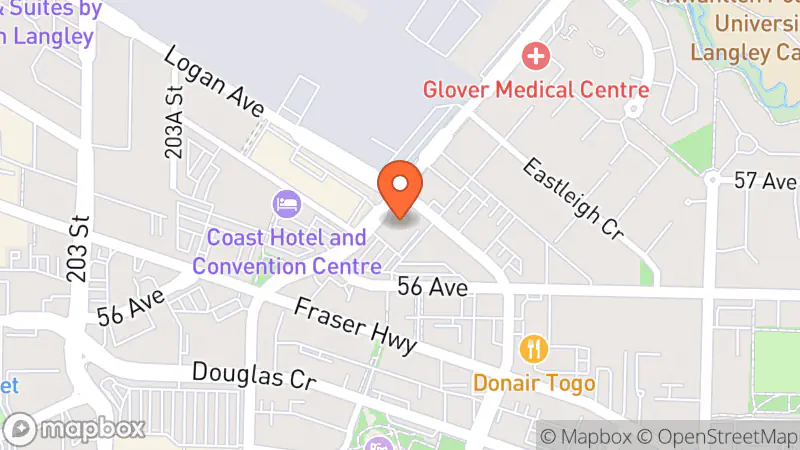 Map showing location of Value Village Community Donation Centre