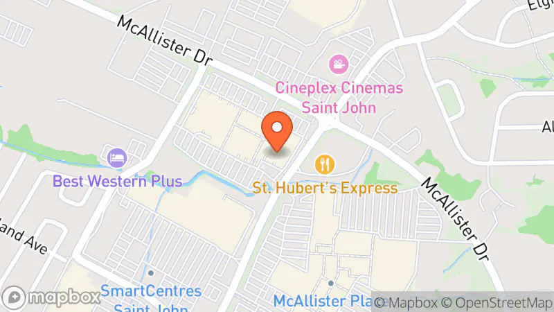 Map showing location of Value Village