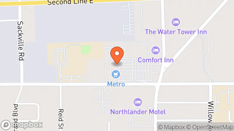 Map showing location of Value Village