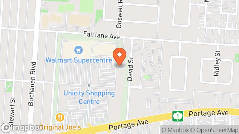 Map showing location of Value Village