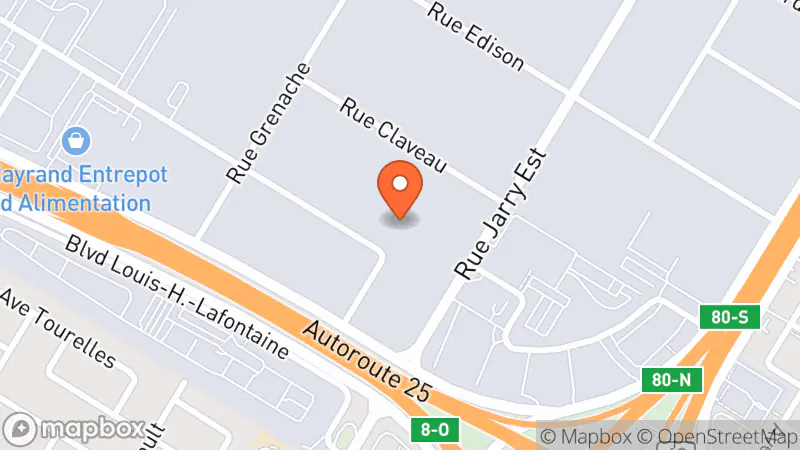 Map showing location of Vc international Montréal