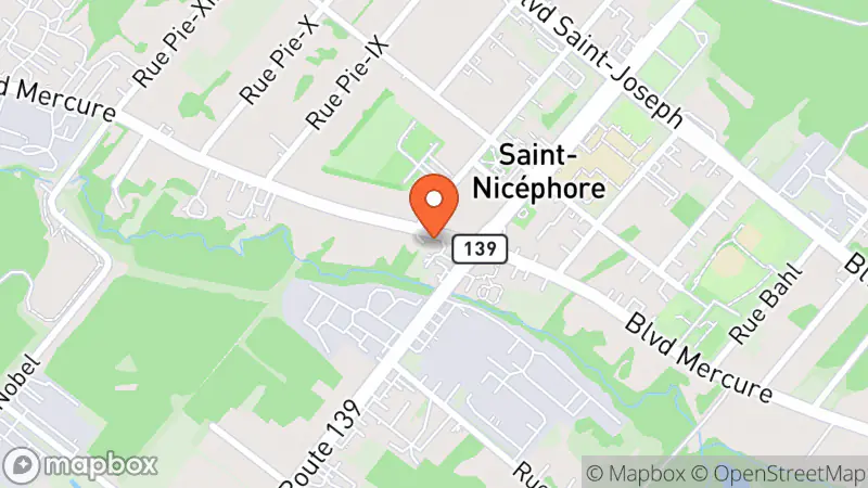 Map showing location of Vestiaire Familial St-Nicéphore