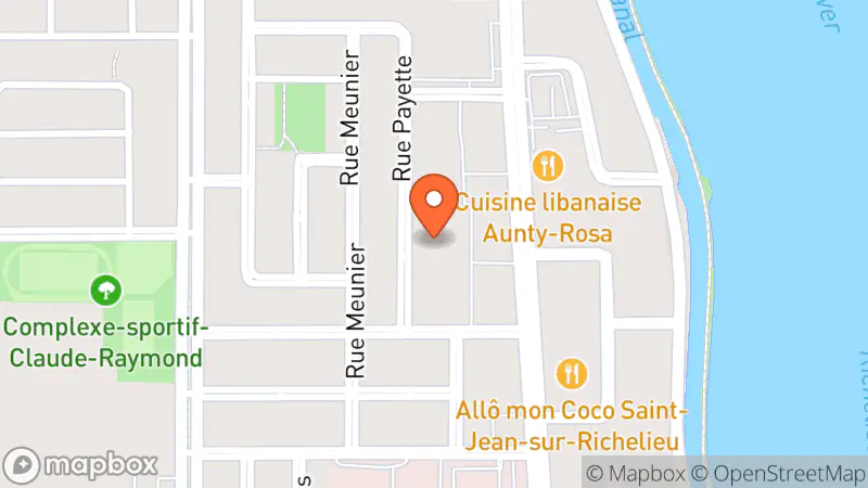 Map showing location of Village des Valeurs