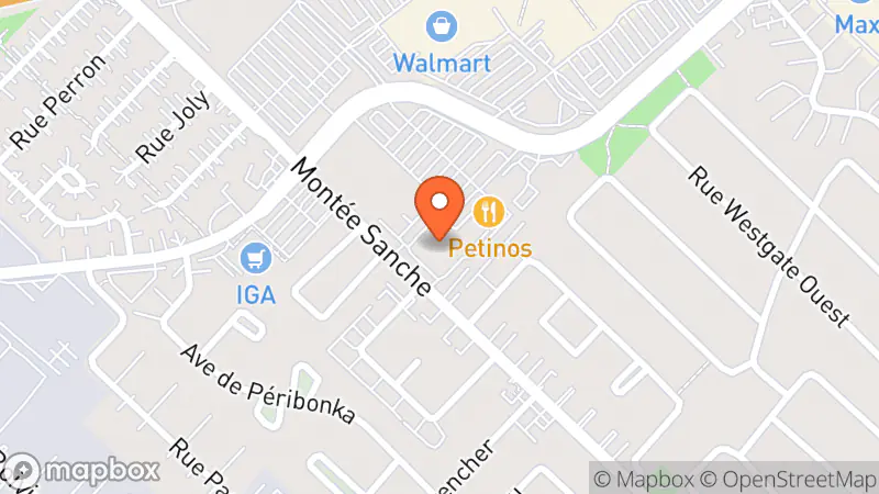 Map showing location of Village des Valeurs