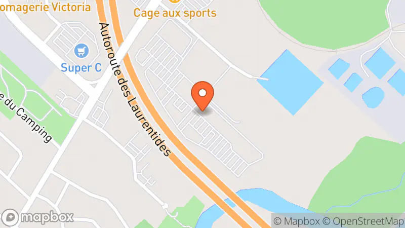 Map showing location of Village des Valeurs