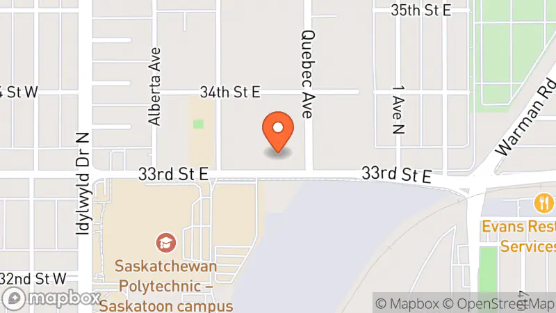 Map showing location of Village Green Thrift Shop