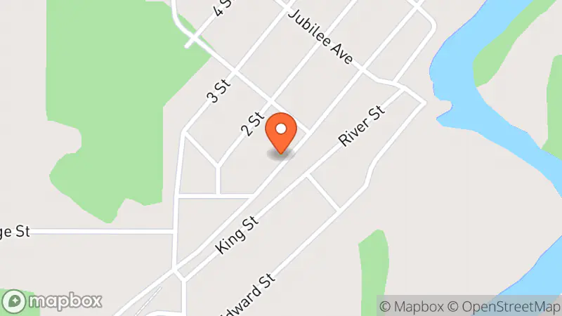 Map showing location of Winnipegosis Thrift Shop