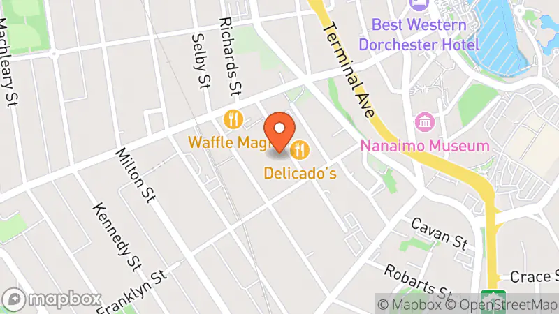 Map showing location of Yours & Mine Consignment